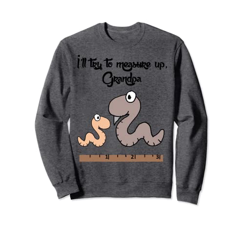 Smileteesfunnya Funny Inch Worm and Ruler Measure Up Satire Sweatshirt