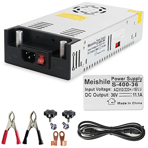Upgrade 36V 11.1A 400W DC Switching Power Supply Upgrad Clip PSU AC-DC 36Volt Transformer Converter 0-8/7/5amps Drive Sensor Monitoring System Lamp Meter Controller Electric Motor Fan SMPS 110v/220