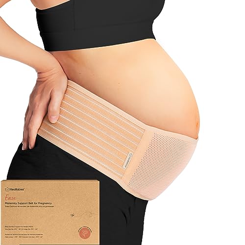 KeaBabies Maternity Belly Band for Pregnancy - Soft & Breathable Pregnancy Belly Support Belt, Pelvic Support Bands,Tummy Band Sling for Pants, Pregnancy Back Brace (Classic Ivory, M/L)