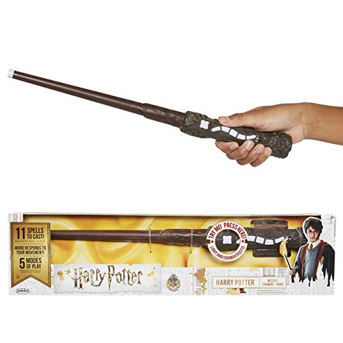Harry Potter, Wizard Training Wand - 11 SPELLS To Cast Official Toy Wand with Lights & Sounds – Albus Dumbledore Wand & Lord Voldemort Wand Also Available