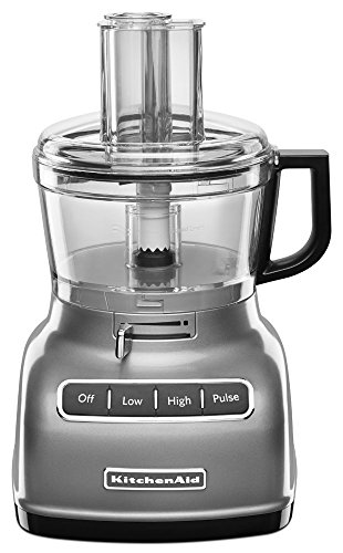 KitchenAid KFP0722WH 7-Cup Food Processor with Exact Slice System - White (Renewed)