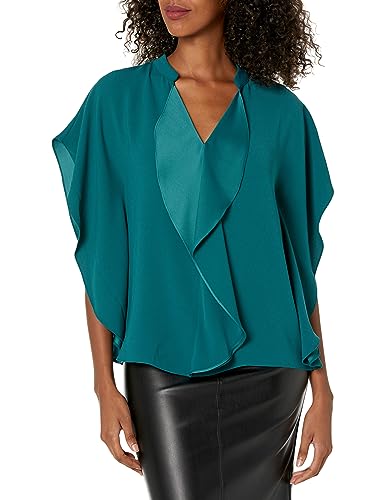 Trina Turk Women's Tompkins Square Top, Greenwich Green, Size LG (US Women's 12)