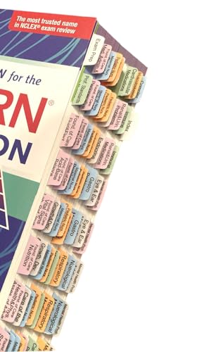 Book Tabs for Saunders Comprehensive Review for the NCLEX-RN Examination 9th Edition. Laminated, Color-coded, and Repositionable (Book not included)