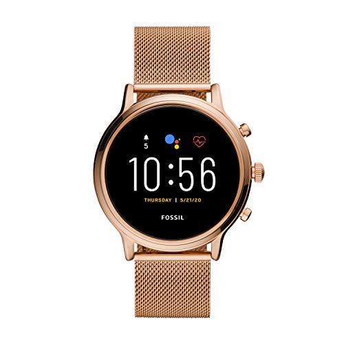 Fossil Touchscreen (Model: FTW6062),Messages, Rose Gold Steel Mesh, 22 millimeters