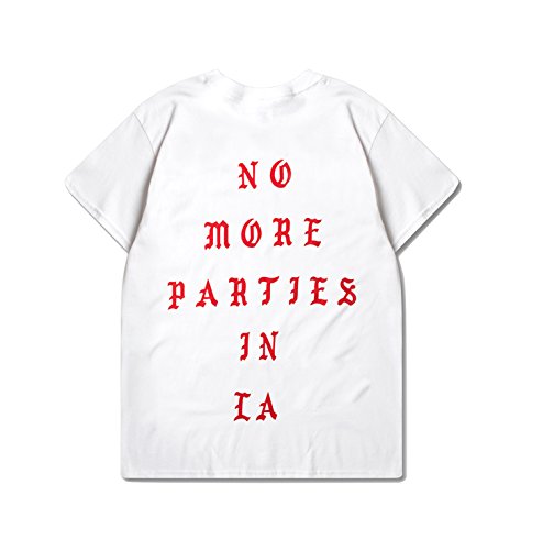 Life of Pablo No More Parties in La Los Angeles Pop Up T-Shirt TLOP Saint (Extra Extra Large, Short Sleeve) White