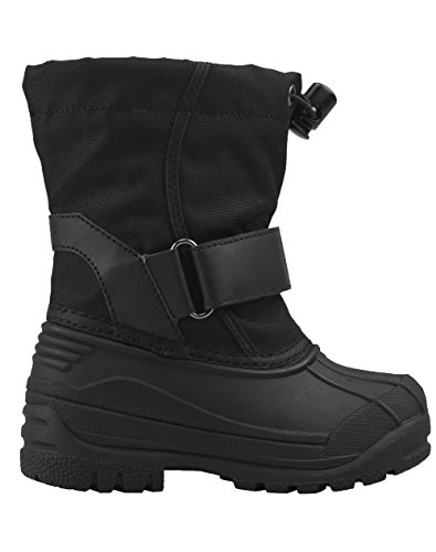 OAKI Kids Snow Boots for Girls and Boys - Youth & Toddler Boots Fur Lined, Waterproof, Insulated Cold Rating -30˚| Stealth Black, 8T US Toddler