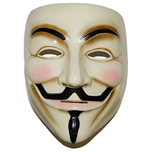 ZLLJH V For Vendetta Mask, Hacker Mask for Costume Kids - Anonymous Guy Fawkes Masks for Halloween