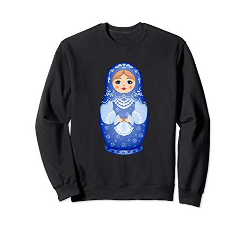 Blue Matryoshka Russian Nesting Doll Sweatshirt