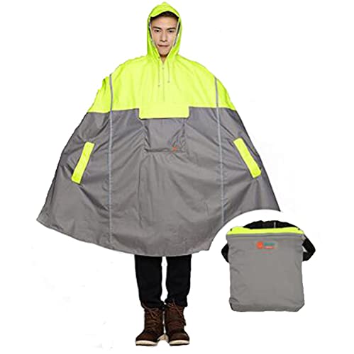 NEW Lightweight Cycling Rain Poncho Bike Hooded Raincoat Rain Cape with Reflector Strips