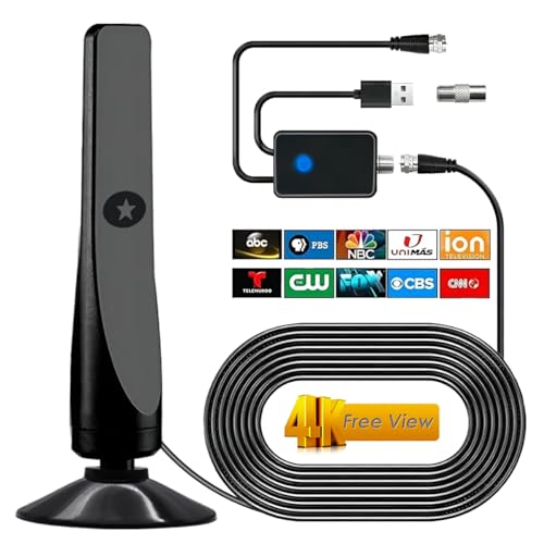 TV Antenna - Digital Antenna for TV -TV Antenna for Smart TV and All Older TV's -Signal Booster 16.4FT Coax HDTV Cable-Support 4K 1080p Antenna TV Digital HD Indoor…