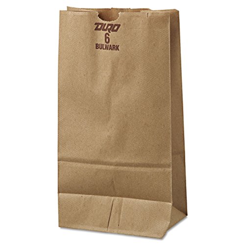 General Gx6500 #6 Paper Grocery Bag, 50Lb Kraft, Extra-Heavy-Duty 6 X 3 5/8 X 11 1/16, 500 Bags