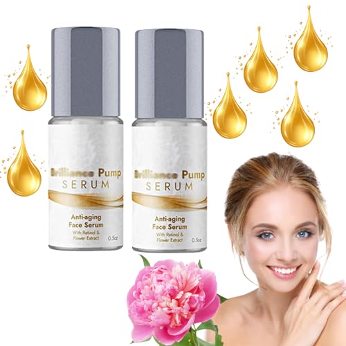 Brilliance Pump Serum,Brilliance Serum,Brilliance Pump Ageless Serum,Brilliance Pump Eye Serum,Brilliance Pump Anti Aging Serum, Reduce Fine Lines and Wrinkles (2pcs)