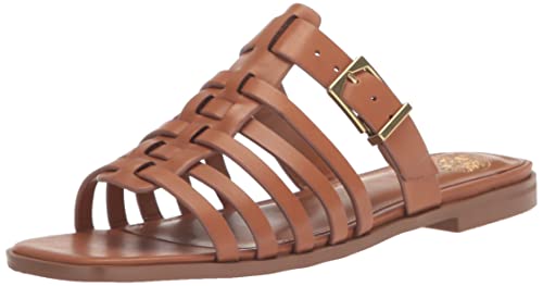 Vince Camuto Women's Lemenda Flat Sandal, Aged Rum, 7.5
