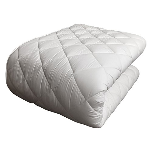 FULI Japanese Futon Mattress, 100% Cotton, Foldable & Portable Floor Lounger Bed, Roll Up Sleeping Pad, Shikibuton, Made in Japan (White, Full)