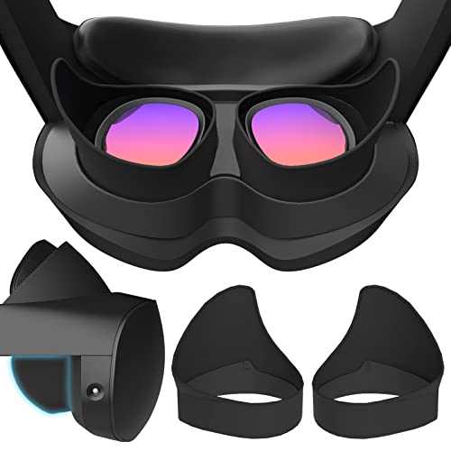 (Upgrade) Light Blocker Compatible for Meta Quest Pro, Lens Hood, Shading Cover with Meta Quest Pro, Latest Upgrade Version. (Black)