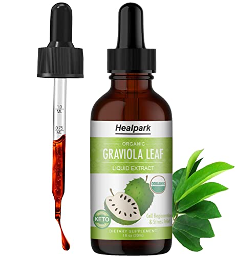 Graviola Leaf Extract, Organic Soursop Guanabana Leaves Liquid, 98% Absorption - 1 Fl Oz