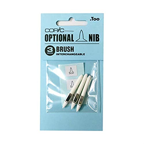 Copic Markers Brush Nib, 3-Pack, White