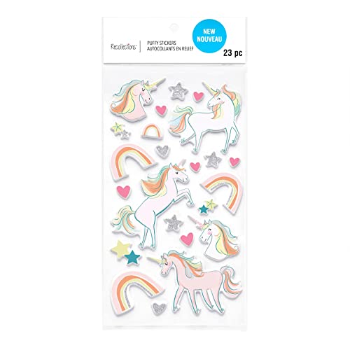 12 Pack: Unicorns Puffy Stickers by Recollections