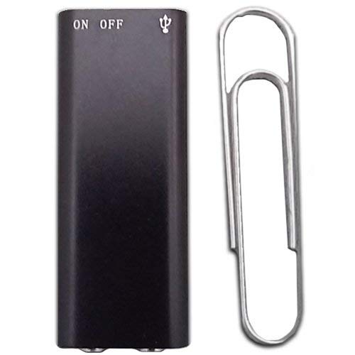 Worlds Smallest Micro Voice Recorder with 90 Hours of Storage | One Touch Voice Recording | 8GB Internal Flash Memory Digital Audio Recorder | Fast 2 Hour Recharge (black)