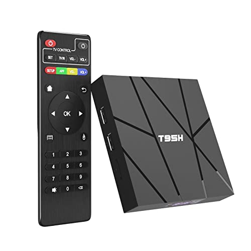 Android Tv Box 10.0, T95H 1GB RAM 8GB ROM Allwinner H616 Quad-core Smart Box 64-bit, Support 6K, H.265, 3D, 2.4G WiFi, 10/100M Ethernet etc.(2022 Upgrade)