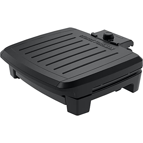 GEORGE FOREMAN Contact Submersible Grill, 5-Serving Grill - Adjustable Temperature Control, Black Plates, Wash the entire grill