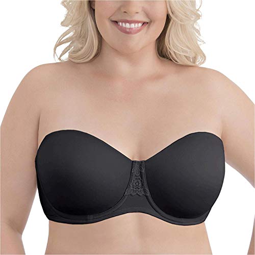Vanity Fair womens Beauty Back Smoothing Strapless (34b - 44dd) Bra, Midnight Black, 38DD US