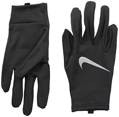 Nike Miler Running Glove, X-Small/Small, Black/Silver