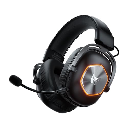 BIGBIG Won Multi-System Gaming Headset, Surround Sound, Memory Foam Ear Pads, Durable Aluminum Frame, Noise-Cancelling Mic — PC, PS5/PS4, Xbox Series X|S, Switch, Mobile,Black