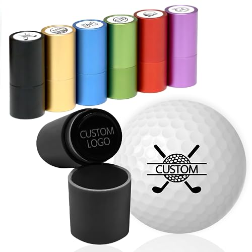 xrlsg Custom Golf Ball Stamp Personalized Self-Ink Golf Ball Stamper with Logo Text Ball Marker Gifts for Golfers Dad Husband Boyfriend-Own Design