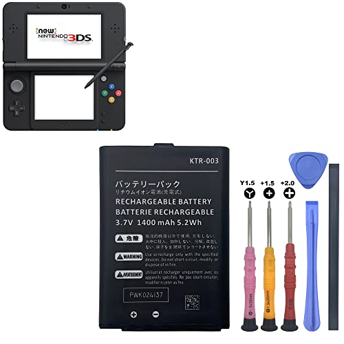 CENIFENX New 3DS Battery, KTR-003 3.7V 1400mAh Replacement for Nintendo New 3DS Game Player Battery, with Repair Tool Kit (Not for Nintendo 3DS, 3DS XL, New 3DS XL)