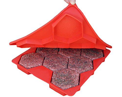 Burger Master Innovative 8-in-1 Burger Press & Freezer Container Makes 8 Quarter-Pound Burgers 32 Oz., Tasty Amazing Burgers, Easy-To-Clean & Dishwasher Safe