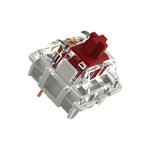 Tugeta Gateron G pro 2.0 MX Mechanical Keyboard Silent Split Tactile Switch,Linear pre lubed RGB SMD Gaming Keyboard Switches 3 pin(GPro2.0, Red, 70)