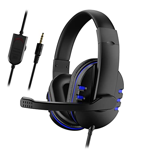 Wallfire Gaming Headset with Microphone Stereo Surround Sound Over Ear Gaming Headphones Noise Cancelling 3.5mm Wired for Laptop PC PS4 Xbox