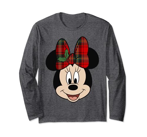 Disney Mickey And Friends Christmas Minnie Mistletoe Bow Long Sleeve T-Shirt