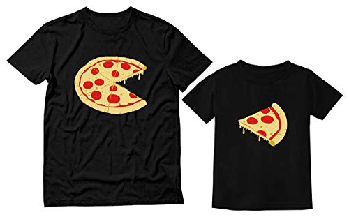 Pizza & Slice Dad and Son Matching Shirts Fathers Day Daddy & Daughter Shirt Set Dad Black X-Large/Toddler Black 4T