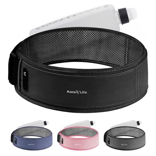 Aore Life Running Belt, Fanny Pack with Water Bottle Holder, Running Belt for Men Women, Hydration Belt, Running Gear, Phone Holder for Running