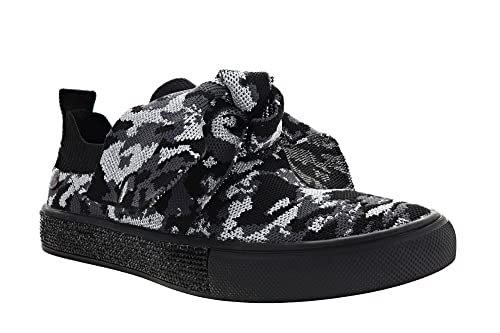 Bernie Mev Women's Spark Serenity Embellished Slip On Sneakers (Pewter Camo, us_Footwear_Size_System, Adult, Women, Numeric, Medium, Numeric_8_Point_5)