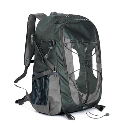 RuRu monkey Hiking Backpack, 40L Travel Backpack Ultralight Lightweight Foldable Camping Hiking Outdoor Sports for Men's and Women's(Green)