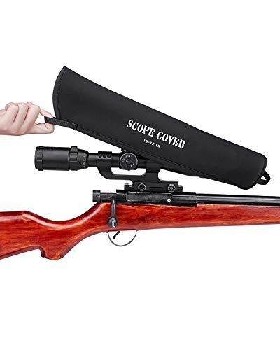 KEMIMOTO Scope Covers Neoprene Optics Lens Cover 14 Inch -16 Inch Black