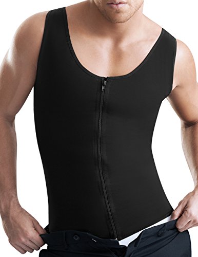 Ann Chery Men's Latex Girdle Body Shaper (XXXXXL, Black)