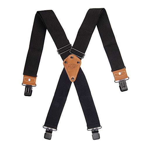 Dickies mens Industrial Strength Suspenders apparel suspenders, Black, One Size US