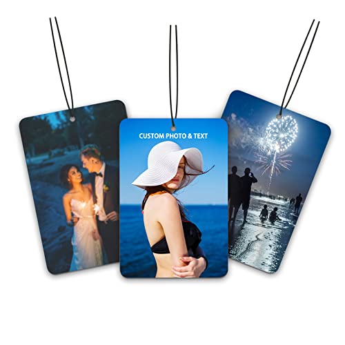 Custom Air Freshener for Car - Double Sided Photo Personalized Scents Freshener, Smell Fresheners With Picture Wardrobe, Bathroom, Hanging Ornaments (1 Count (Pack of 1))