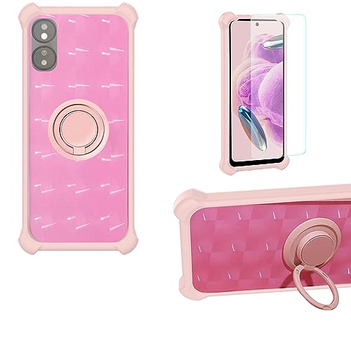 Case for MAXWEST Astro A65 Case Compatible with MAXWEST Astro A65 Phone Case Cover [with Tempered Glass Screen Protector][Hard PC + Soft Silicone][Ring Support] TZZH-Fen