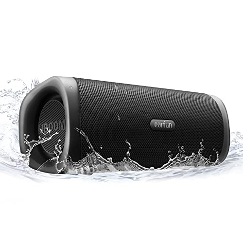 EarFun Bluetooth Speaker, UBOOM L Portable Wireless Speaker 28W Loud Stereo Sound, Rich Bass, IP67 Waterproof & Dustproof, Dual Pairing, Built-in Mic, Low Latency for Party, Indoor & Outdoor