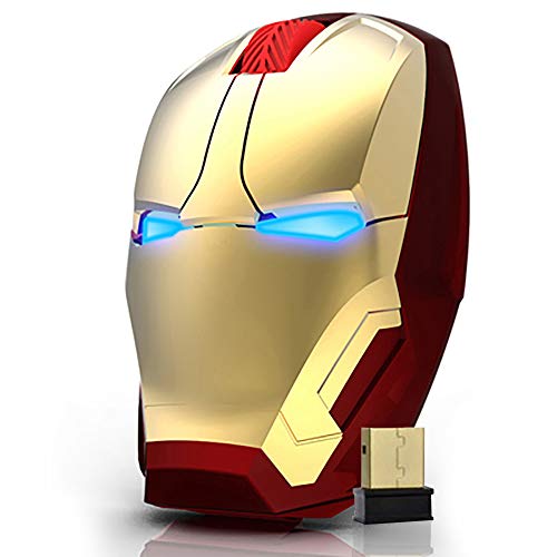 Rafaelle Computer Mouse Full Size Optical Gaming Mice with Nano USB Receiver,3 Adjustable DPI Levels,Portable Mobile Click Silent Mouse for Notebook, PC, Laptop, MacBook (Gold)