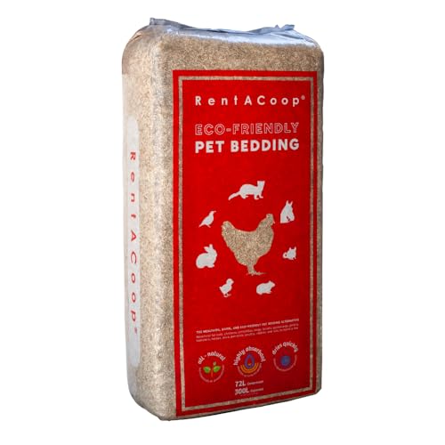 RentACoop Premium Hemp Bedding (300 L) x 1 Pack - E.U. Grown for Chicken Coop, Nesting Boxes, Rabbits, Hamsters, Small Pets, Horses, Etc.