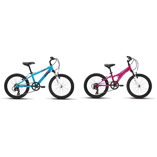 Diamondback Bicycles Octane 20 Youth 20%22 Wheel Mountain Bike, Blue & Tess 20 Youth Girls 20%22 Wheel Mountain Bike, Pink