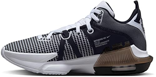 Nike Men's Lebron Witness 7 White/Metallic Silver-Black (DM1123 100) - 13