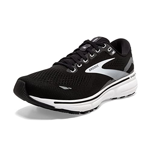 Brooks Women's Ghost 15 Neutral Running Shoe - Black/Blackened Pearl/White - 10 Wide