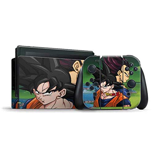 Skinit Decal Gaming Skin Compatible with Nintendo Switch Bundle - Officially Licensed Dragon Ball Z Dragon Ball Z Goku & Vegeta Design